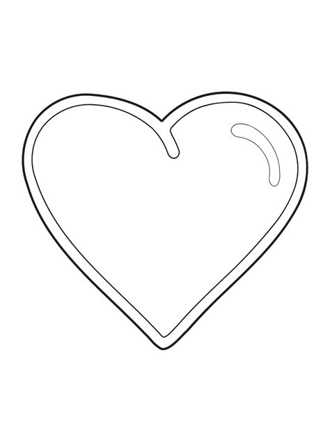 Heart Outline Coloring Page