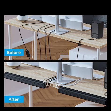 J Channel Cable Raceway under desk