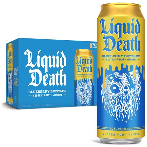 Brandclub - Liquid Death Iced Tea, Blueberry Buzzsaw 19.2oz King Size ...