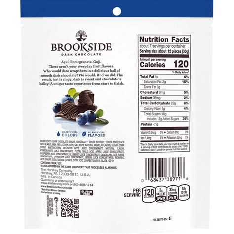 Brookside Dark Chocolate with Acai and Blueberry Flavored Snacking ...