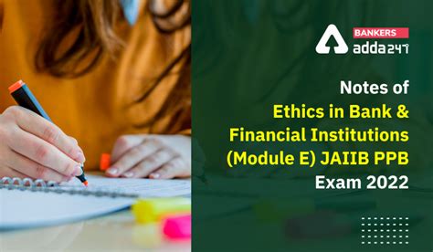 Ethics in Bank & Financial Institutions (Module E) Notes JAIIB PPB Exam ...