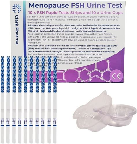 10 Pack Menopause Test Kit | 10 Test Strips & 10 Urine Cups | Women ...