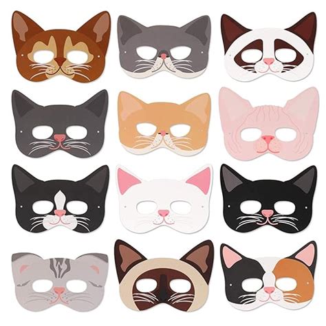 Buy Cat Masks Kitten Masks Halloween Masks for Cat Party Kitty Party ...