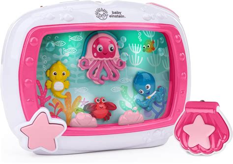 Baby Einstein Sea Dreams Soother Baby Sleep Sound Machine and Crib Toy with Remote, Pink ...