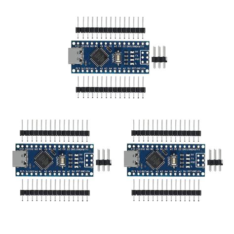 HiLetgo 3pcs Nano 3.0 ATmega328P Type-C USB CH340 Controller Board ...