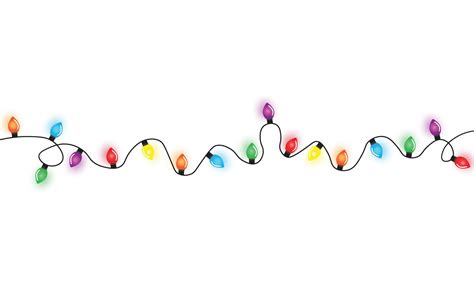 Christmas lights string isolated on white background vector 9469277 ...