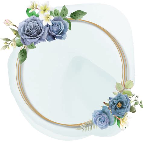 Elegant royal blue roses wedding invitation card 18876634 PNG