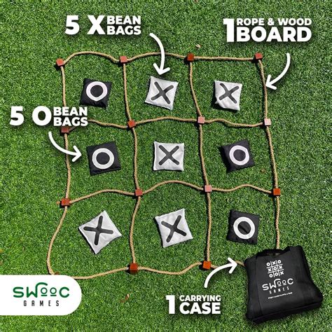 Swooc Games® - Giant Tic Tac Toe Game Outdoor (All India | Ubuy
