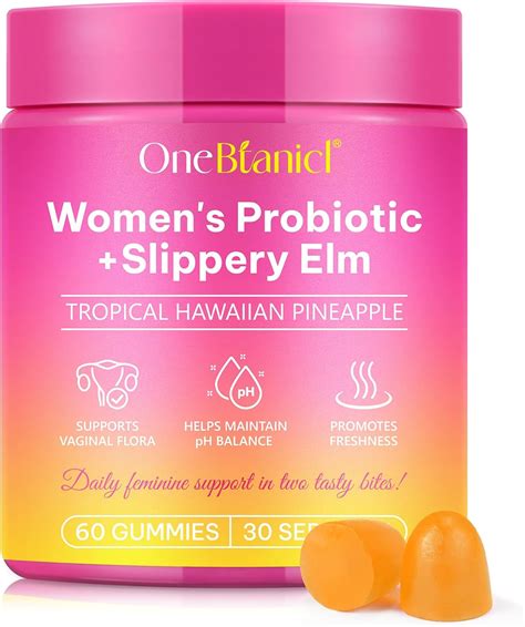 Women's Probiotic Slippery Elm, Women's Probiotic Gummies Maintain PH Balance, Feminine ...