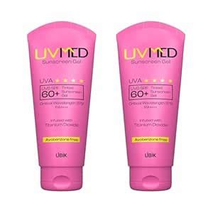 Uvmed Tinted Sunscreen Gel, SPF 50 UVA, Pack of Two, 50 ml each ...
