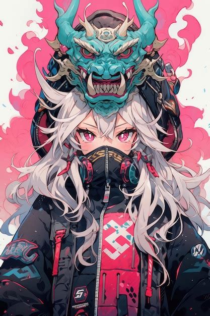 Anime girl with mask | Premium AI-generated image