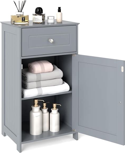 CZMJY Small Bathroom Cabinet for Small Spaces, Free-Standing Single ...