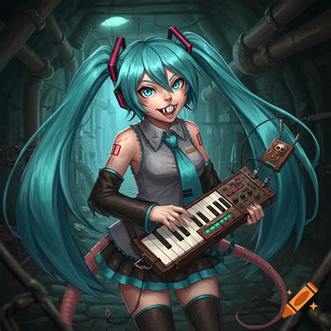 Skaven Version of Hatsune Miku created on Craiyon