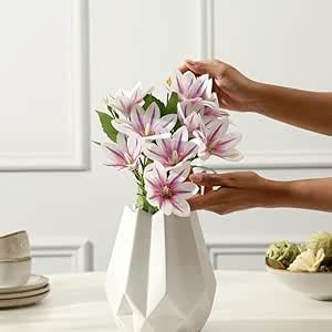 Buy Enhabit Clematis Faux Stem for Vase | Artificial Flowers for Home ...