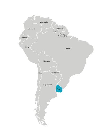 uruguay on south america map images