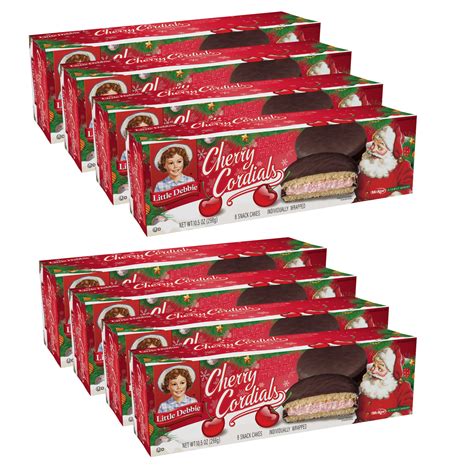 Little Debbie Cherry Cordials, 8 Boxes, 64 Individually Wrapped Snack ...