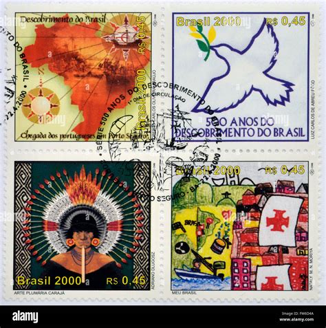 BRAZIL - CIRCA 2000: Stamps printed in Brazil dedicated to the ...