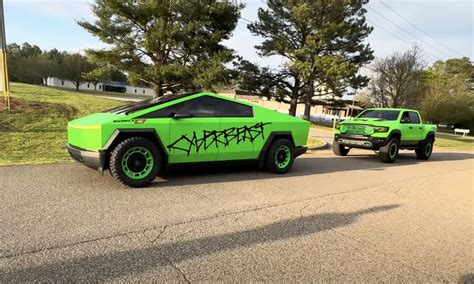 Doctor Orders a Tesla Cybertruck and Wraps It in Neon Green To Match ...