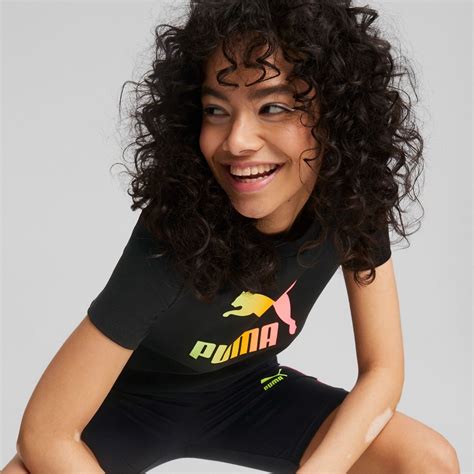 Puma Summer Squeeze Slim Graphic Women Black T-shirts: Buy Puma Summer ...