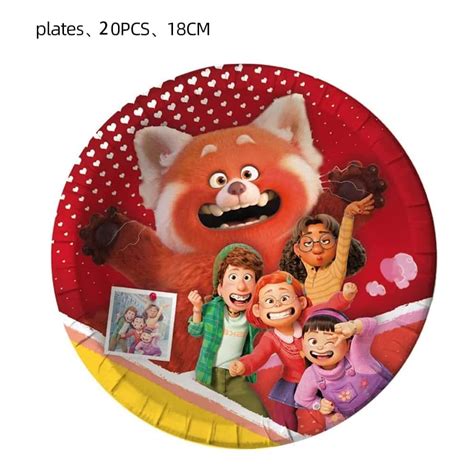 Buy Turning Red Party Supplies 40Pack include 20 plates, 20 napkins for ...