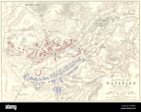 Battle of waterloo map hi-res stock photography and images - Alamy