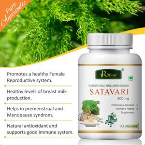 Riffway Satavari Vitamin Capsule Helps in Premenstrual & Increase ...