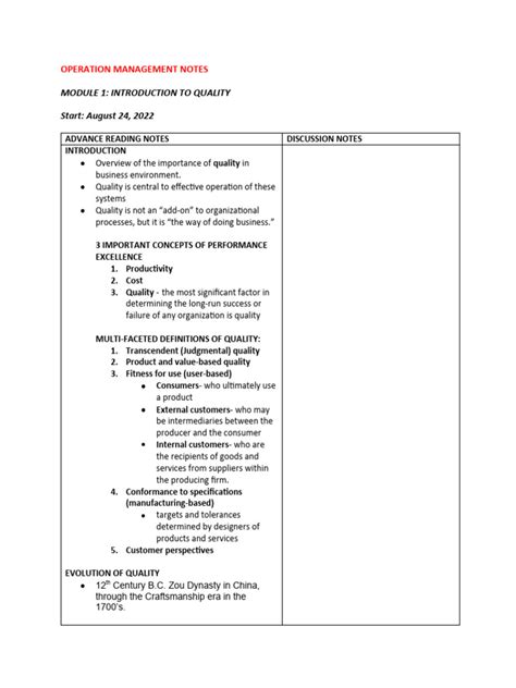 Operation Management Lecture Note 的图像结果