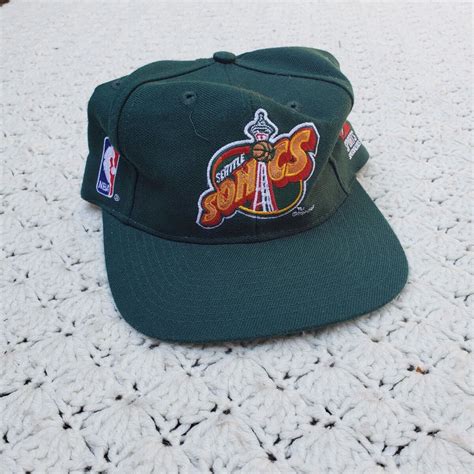 Vintage Seattle hot supersonics fitted hat Depop
