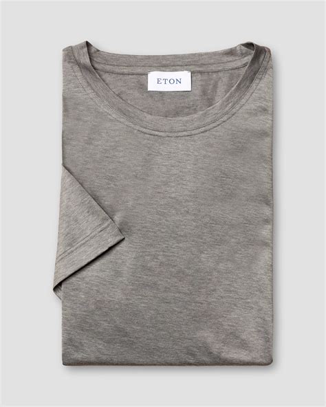 Grey Filo di Scozia Cotton T-Shirt - Eton