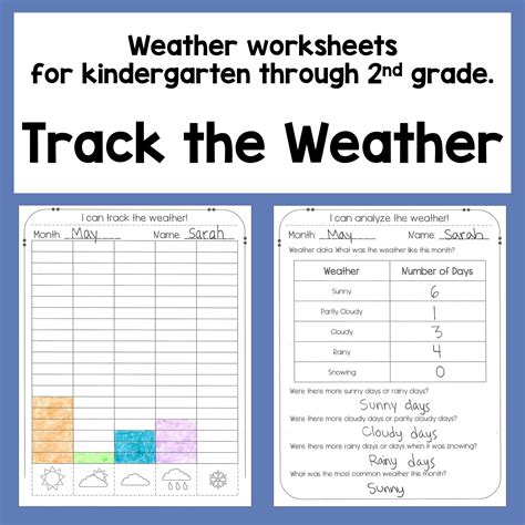 Track, Draw and Write the Weather Science Worksheets | Made By Teachers
