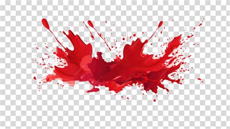 Premium PSD | Red Paint Splatter