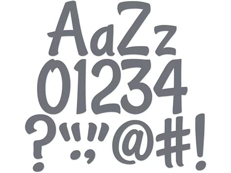 Gray Stylish 4" Punch-Out Letters at Lakeshore Learning