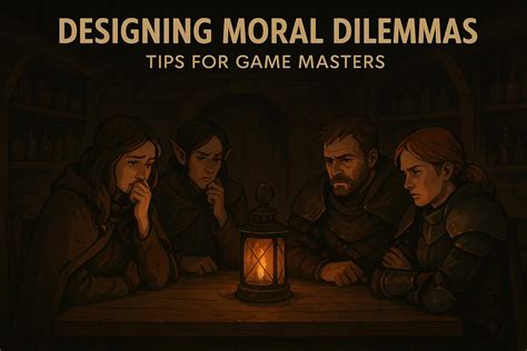 Designing Moral Dilemmas: Tips for Game Masters
