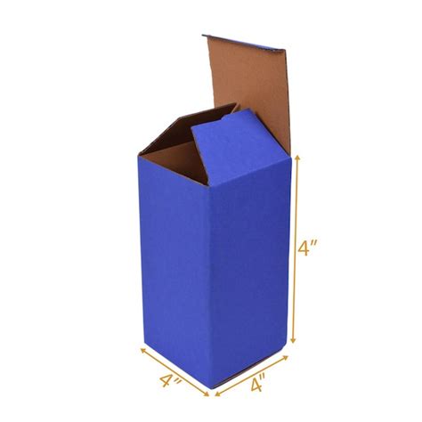 Blue Reverse Tuck Box -4x4x4 | Product Boxes, Eflute Boxes