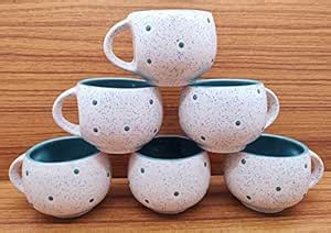 Buy LAGHIMA JADON Tea/Coffee Cups Chai Round Shape Marble Matte Cup ...