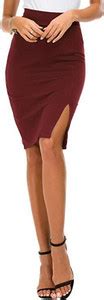 ALYNE Solid Women Pencil Maroon Skirt - Buy ALYNE Solid Women Pencil ...