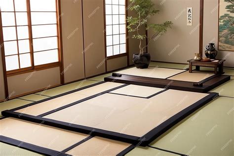 Premium Photo | Japanese Tatami Mat Flooring Design