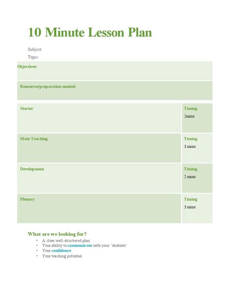 Image result for Ten Key Lesson Timings