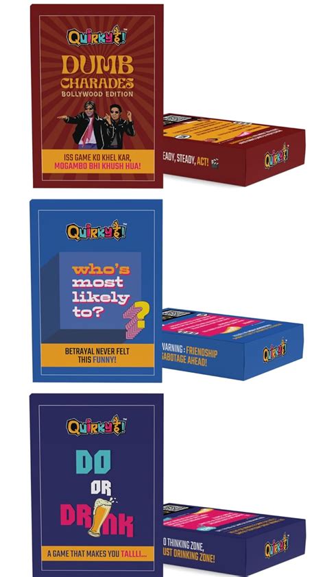 Buy Dumb Charades Bollywood Edition + Who's Most Likely to + Do Or ...