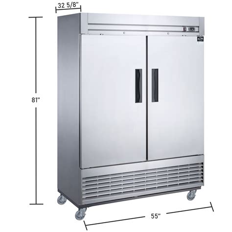 Elite Kitchen Supply 55 in. Auto-Defrost Two Door Commercial Freezer ...