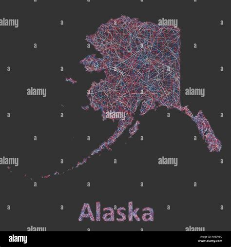 Alaska map Stock Vector Images - Alamy