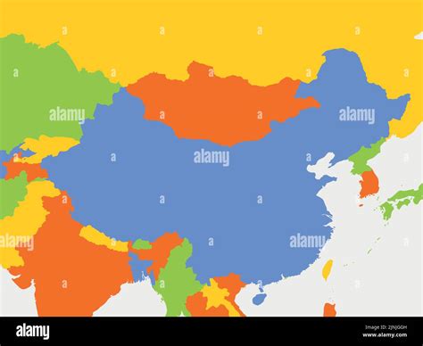 Political map of China and neighboring countries Stock Vector Image ...