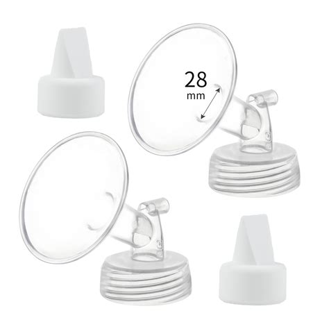 Momstouch 28mm Flange and Duckbill Valve Compatible with Spectra S1 S2 9 Plus Breastpump ...