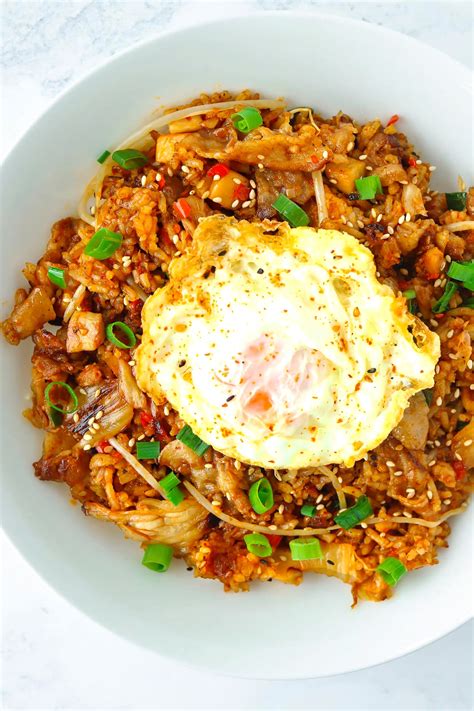 Kimchi Fried Rice with Pork Belly (30 minute recipe!) - That Spicy Chick