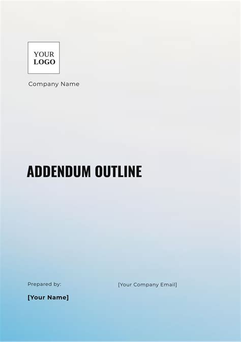 Image result for Addendum Format Example