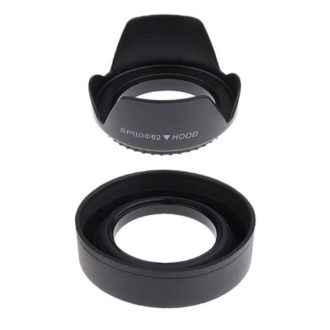 Buy CALANDIS Camera Lens Hood Set (Tulip Flower + Collapsible Rubber ...