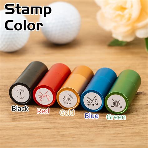 Personalized Custom Name Golf Ball Stamp, Golf Ball Marker, Color Ink ...
