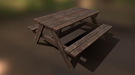 Picnic Table - Low Poly - Download Free 3D model by Derek Flanagan (@derek_flanagan) [fe35acd ...