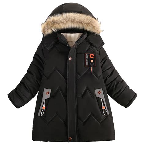 Baby Girl Boy Winter Down Jacket Fur Collar Hood Warm Thick Outerwear ...