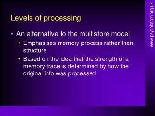 Image result for Level of Processing Memory